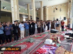 مراسم معنوی اعتکاف دانشجوان پردیس علامه طباطبایی لرستان در مسجد آیت الله مدنی چها راه طیب خر م آباد