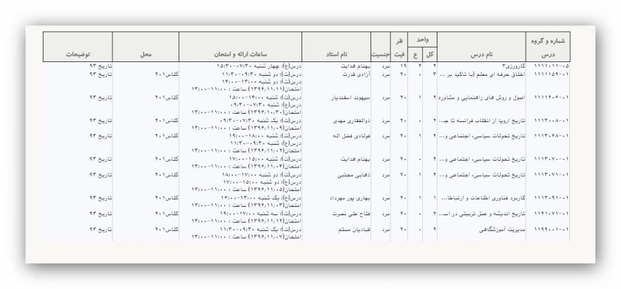 دبیری تاریخ 93