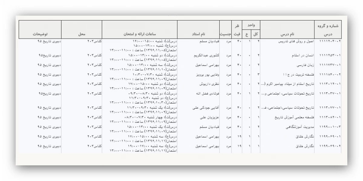 دبیری تاریخ 95