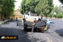 بازدید حضوری سرپرست مدیریت امور پردیس های استان لرستان از نحوه آسفالت کردن فضای داخلی پردیس علامه طباطبایی لرستان