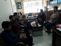 جلسه دبیر کانون موسیقی و اعضای آن با مسئول فرهنگی اجتماعی پردیس علامه طباطبایی لرستان