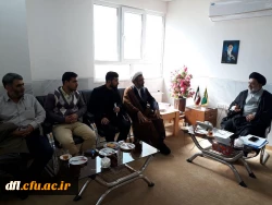 جلسه دبیر کانون مهدویت و فرمانده بسیج دانشجویی پردیس علامه طباطبایی لرستان با نماینده ولی فقیه در لرستان و امام جمعه خرم آباد به مناسبت هفته ولایت و جشن بیعت