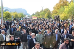 راهپیمایی دانشجویان پردیس علامه طباطبایی لرستان در اعتراض به آشوب گران حوادث اخیر