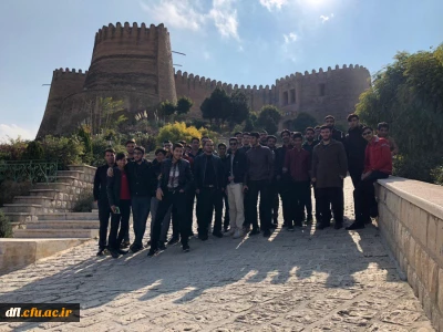 بازدید علمی دانشجویان رشته تارخ از بنای باستانی قلعه فلک الافلاک خرم آباد