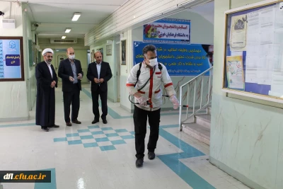 مراحل ضدعفونی و گندزدایی از واحدهای مختلف پردیس علامه طباطبایی لرستان