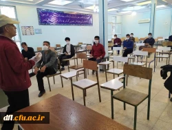 کلاس آموزشی-بهداشتی قرارگاه امام 
خامنه ای برای مقابله با ویروس کرونا در مدرسه امام خامنه ای برای دانشجویان پردیس علامه طباطبایی لرستان