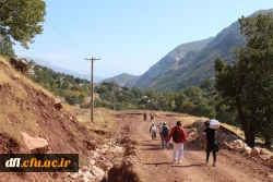 کوهپیمایی کارکنان پردیس علامه طباطبایی لرستان در منطقه سیاحتی آبشار وارک