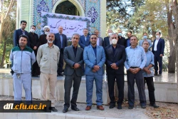 تجدید میثاق کارکنان پردیس  علامه طباطبایی در هفته تربیت بدنی با شهدا بر مزار شهید گمنام 
