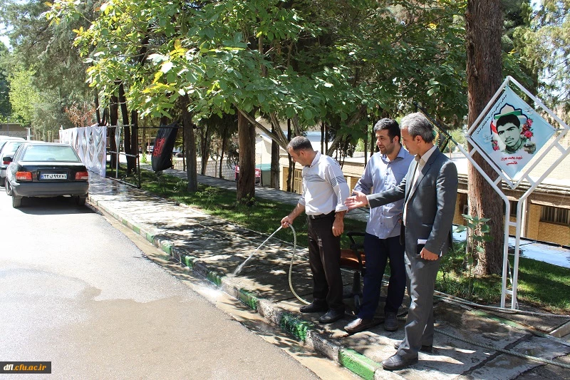 بازدید دکتر عربان، سرپرست مدیریت امورپردیس های دانشگاه فرهنگیان استان لرستان و مسئولین کمیته بهداشت و تغذیه جشنواره کشوری قرآن وعترت از سرا های دانشجویی ،سلف سرویس ،سوئیت وفضای محوطه پردیس علامه طباطبایی لرستان به روایت تصویر  12